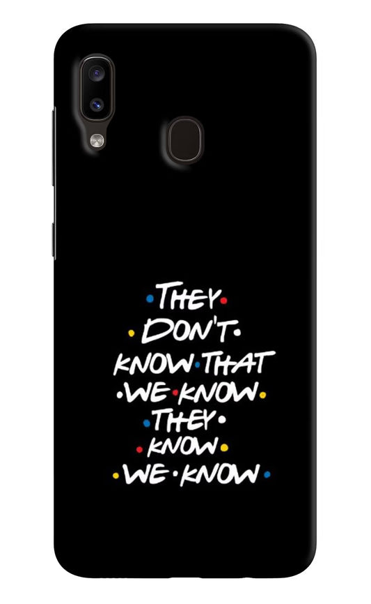 FRIENDS Dialogue Samsung A20/M10s Hard Case Back Cover by Casekaro