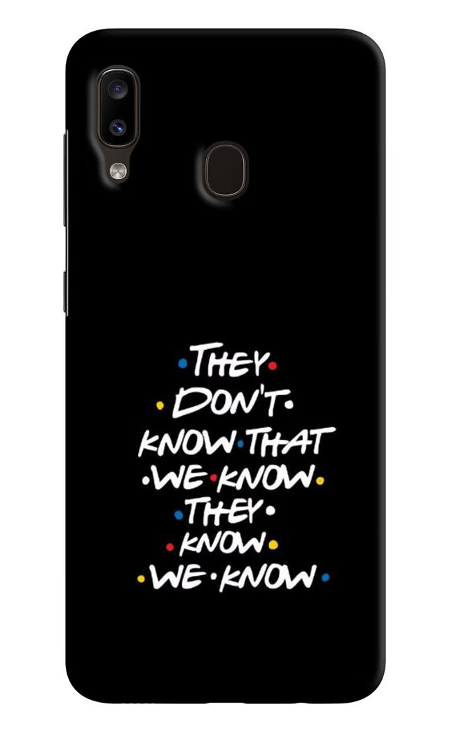 FRIENDS Dialogue Samsung A20/M10s Hard Case Back Cover by Casekaro