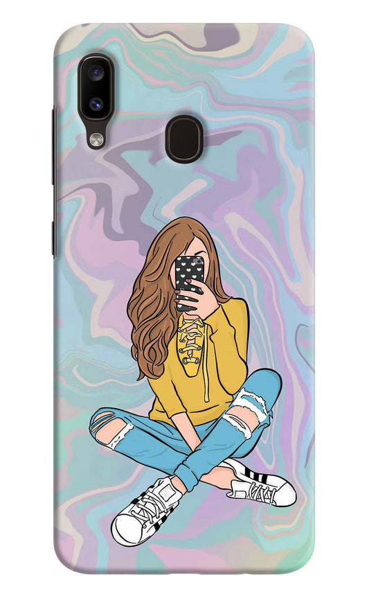 Selfie Girl Samsung A20/M10s Hard Case Back Cover by Casekaro