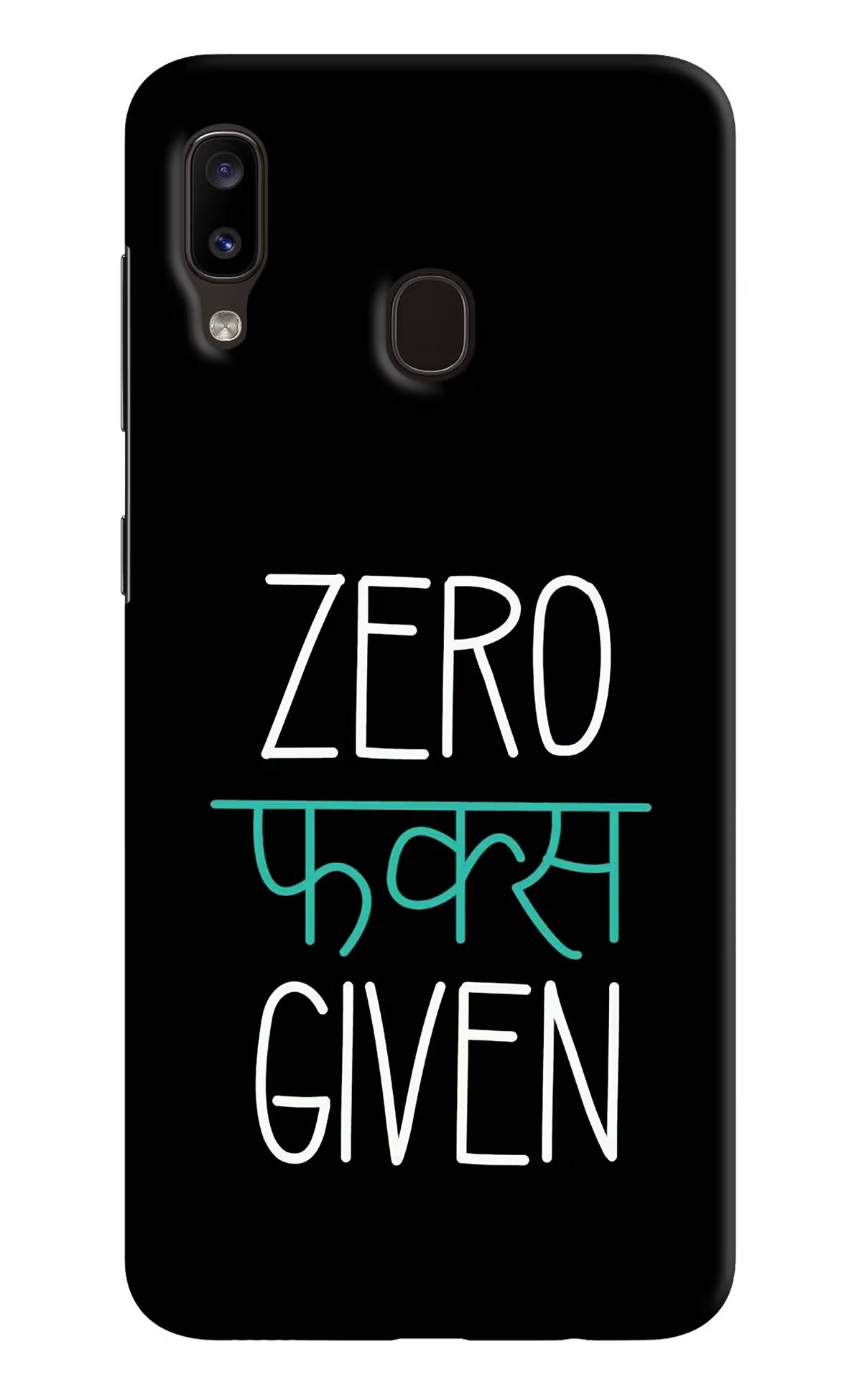 Zero Fucks Given Samsung A20/M10s Hard Case Back Cover by Casekaro