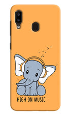 High On Music Samsung A20/M10s Hard Case Back Cover by Casekaro