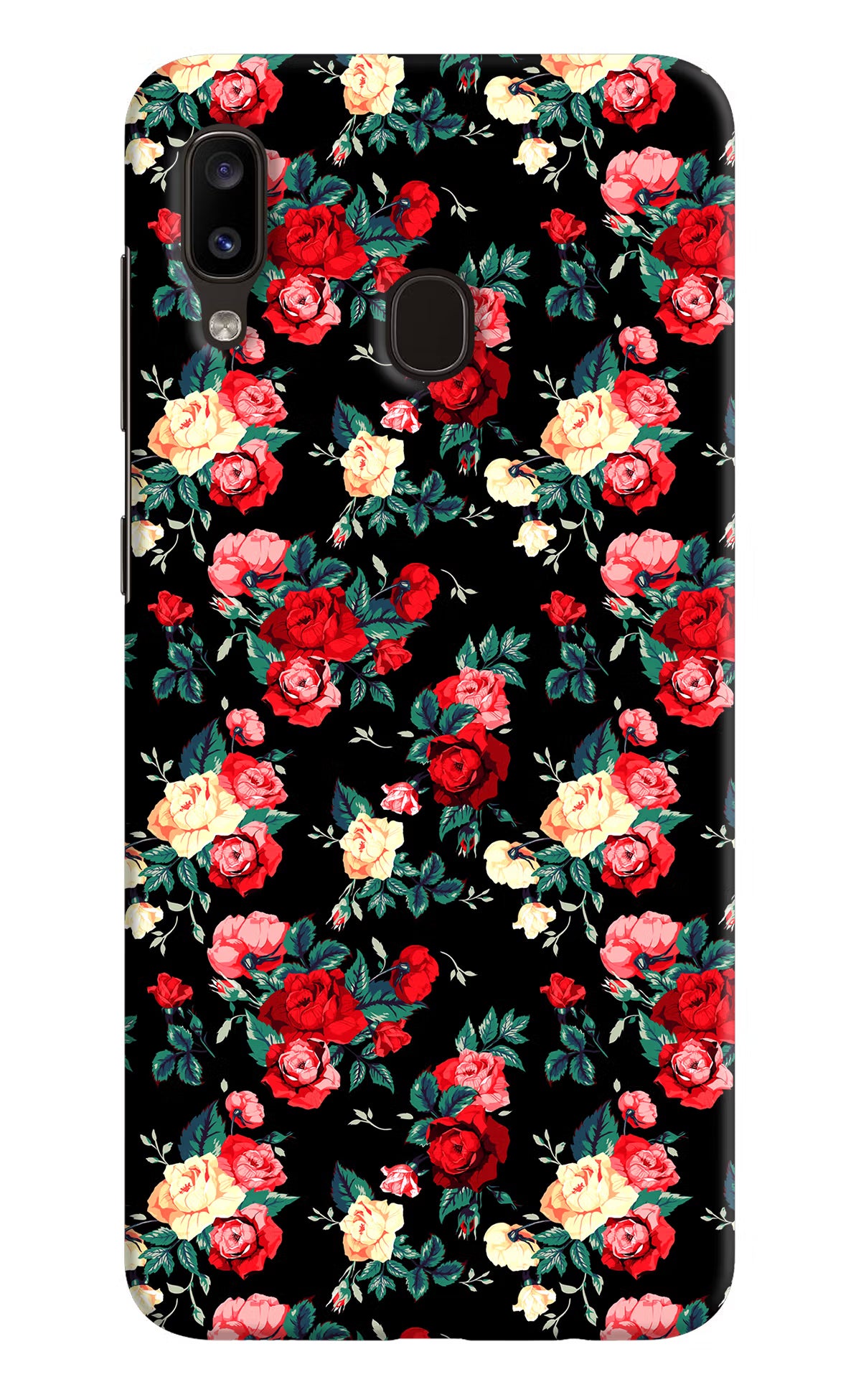 Rose Pattern Samsung A20/M10s Hard Case Back Cover by Casekaro