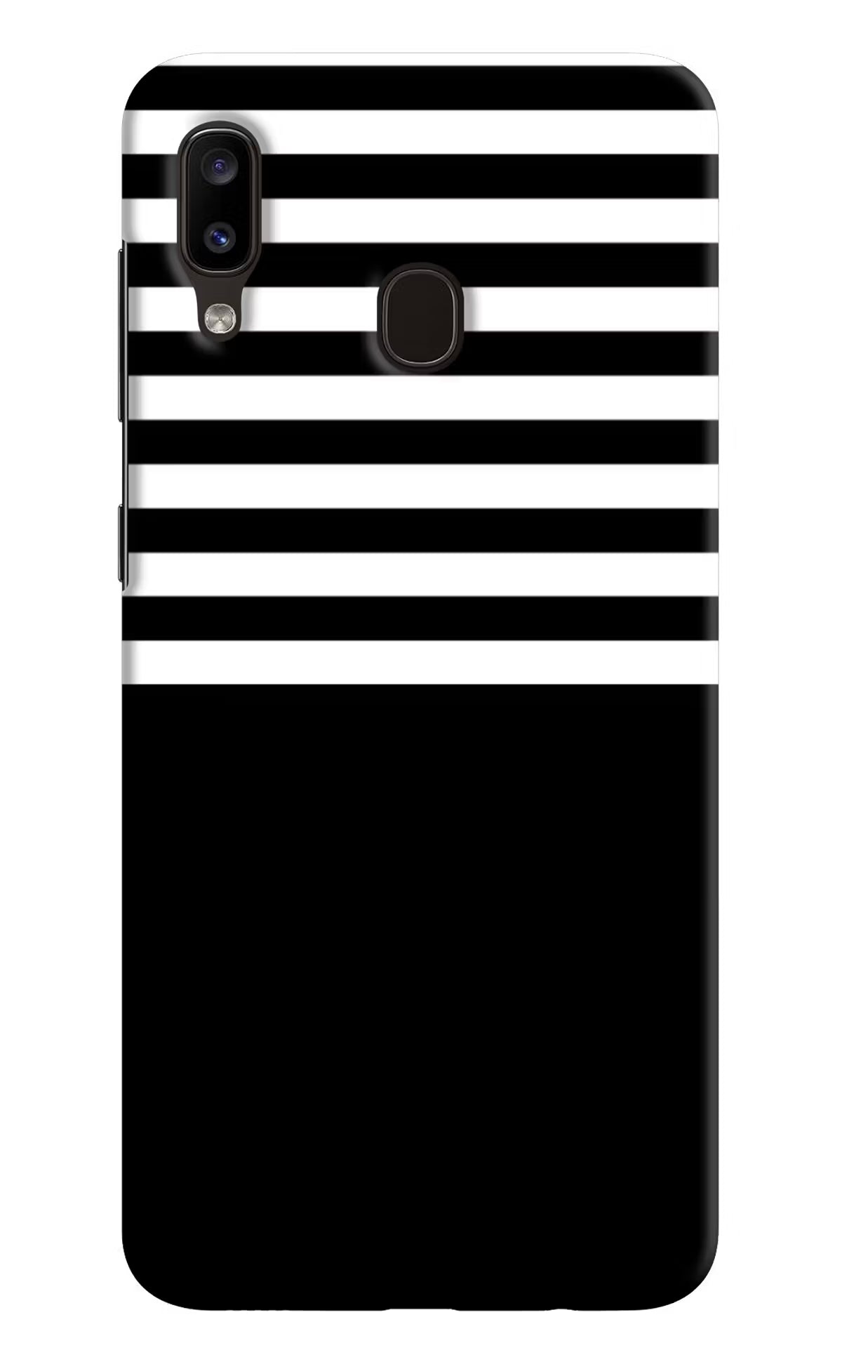 Black and White Print Samsung A20/M10s Hard Case Back Cover by Casekaro