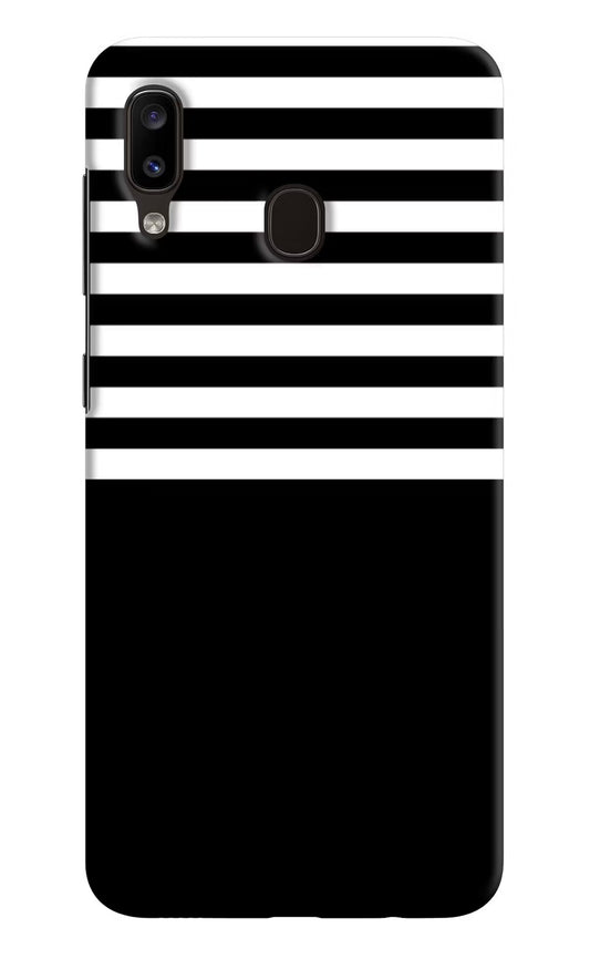 Black and White Print Samsung A20/M10s Hard Case Back Cover by Casekaro