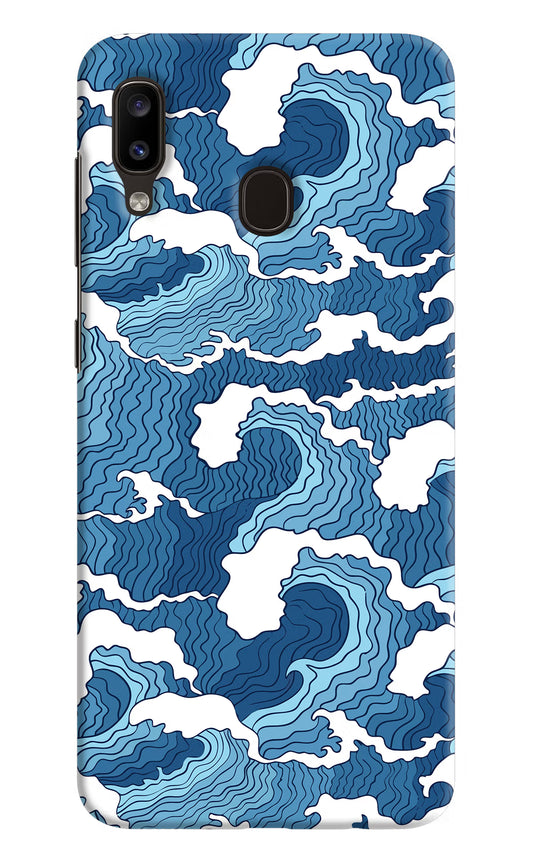 Blue Waves Samsung A20/M10s Hard Case Back Cover by Casekaro
