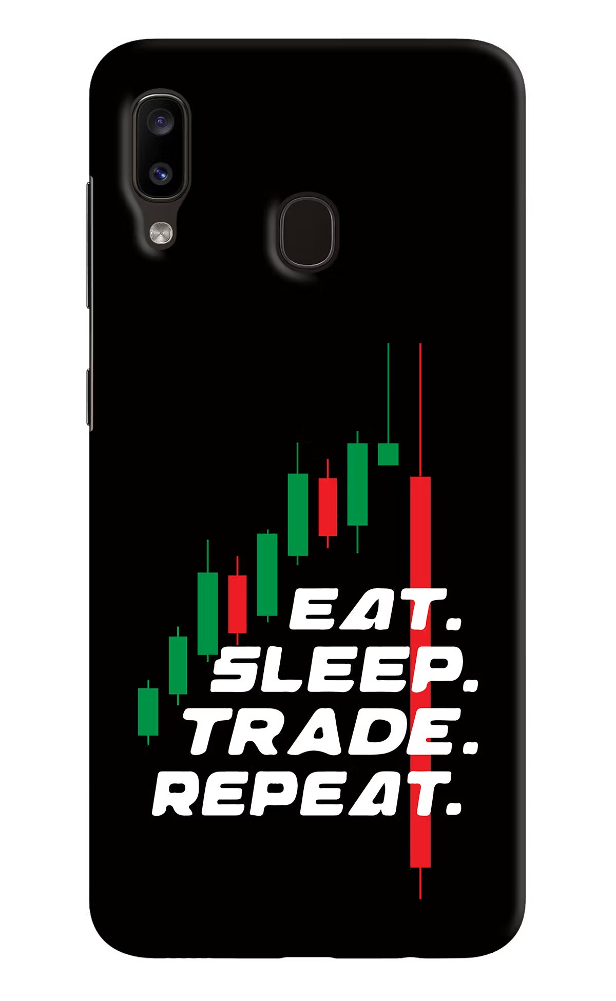 Eat Sleep Trade Repeat Samsung A20/M10s Hard Case Back Cover by Casekaro