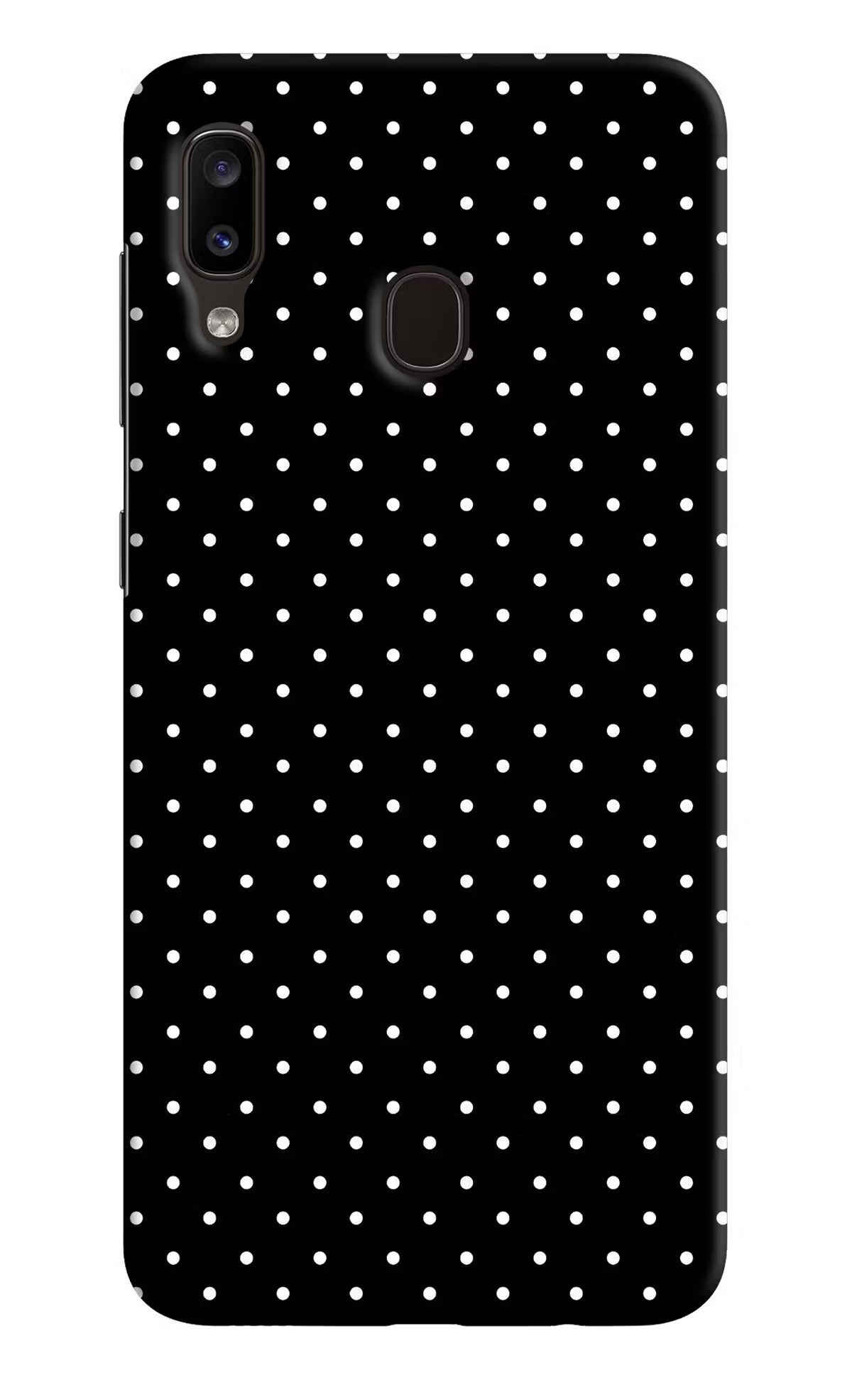 White Dots Samsung A20/M10s Hard Case Back Cover by Casekaro