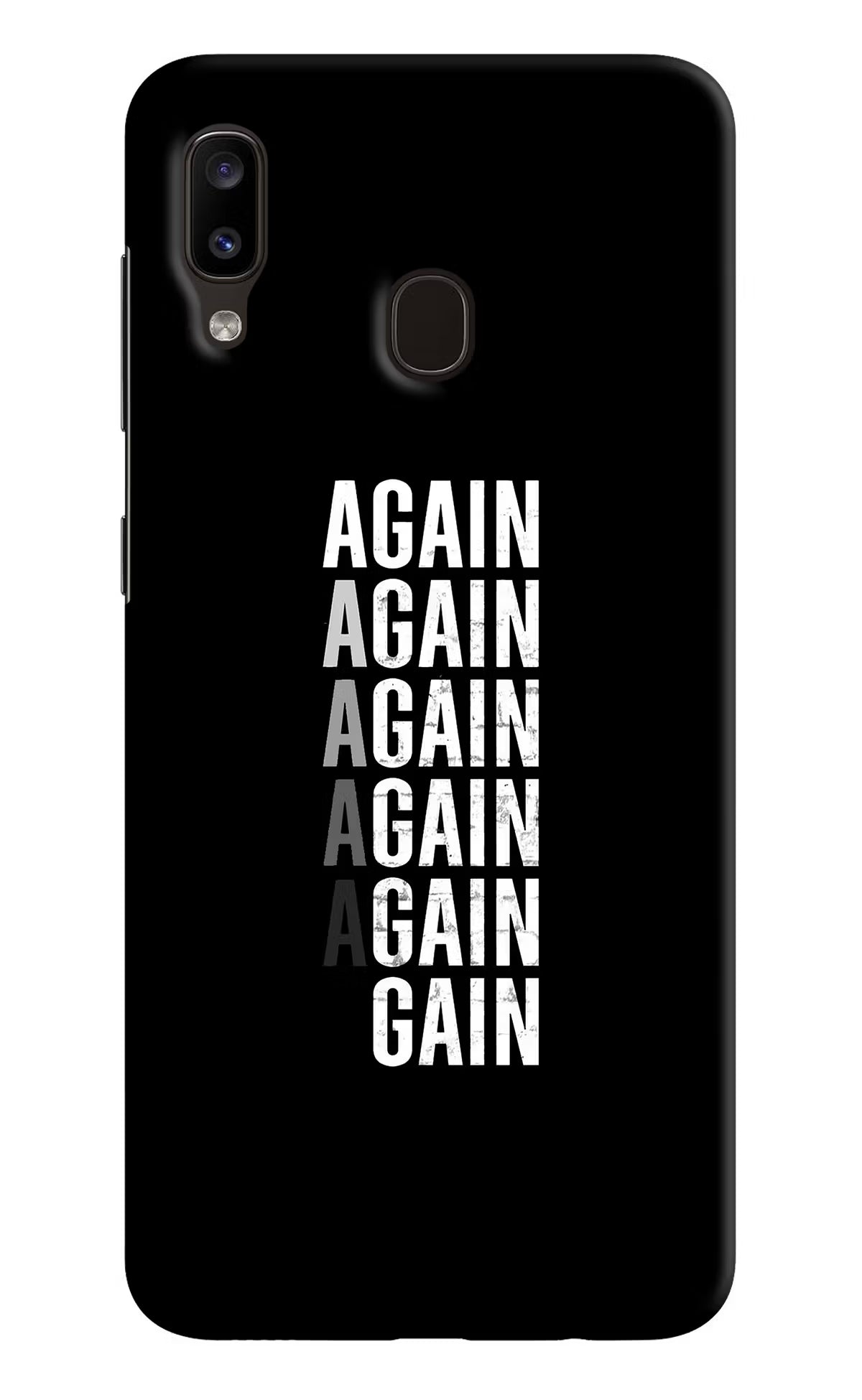 Again Again Gain Samsung A20/M10s Hard Case Back Cover by Casekaro