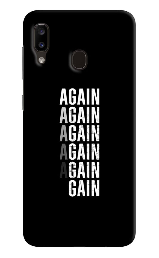 Again Again Gain Samsung A20/M10s Hard Case Back Cover by Casekaro