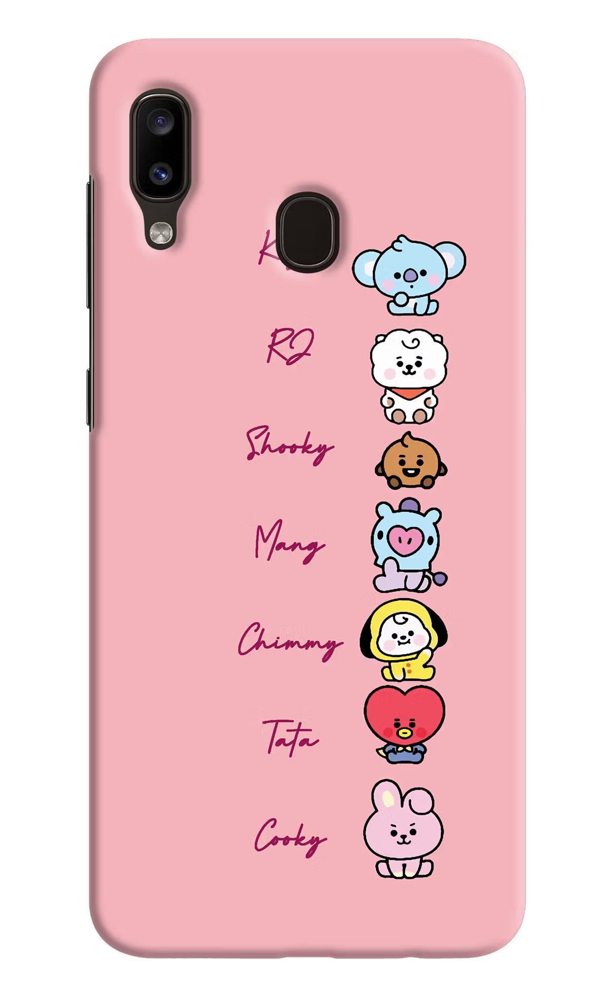BTS names Samsung A20/M10s Hard Case Back Cover by Casekaro