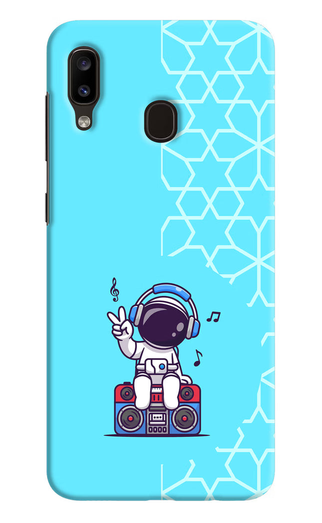 Cute Astronaut Chilling Samsung A20/M10s Hard Case Back Cover by Casekaro