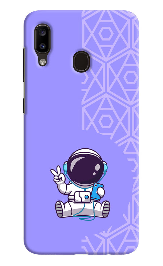 Cute Astronaut Chilling Samsung A20/M10s Hard Case Back Cover by Casekaro