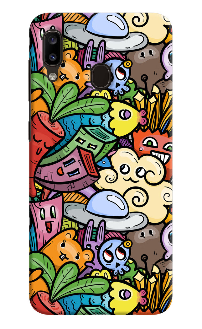 Veggie Doodle Samsung A20/M10s Hard Case Back Cover by Casekaro