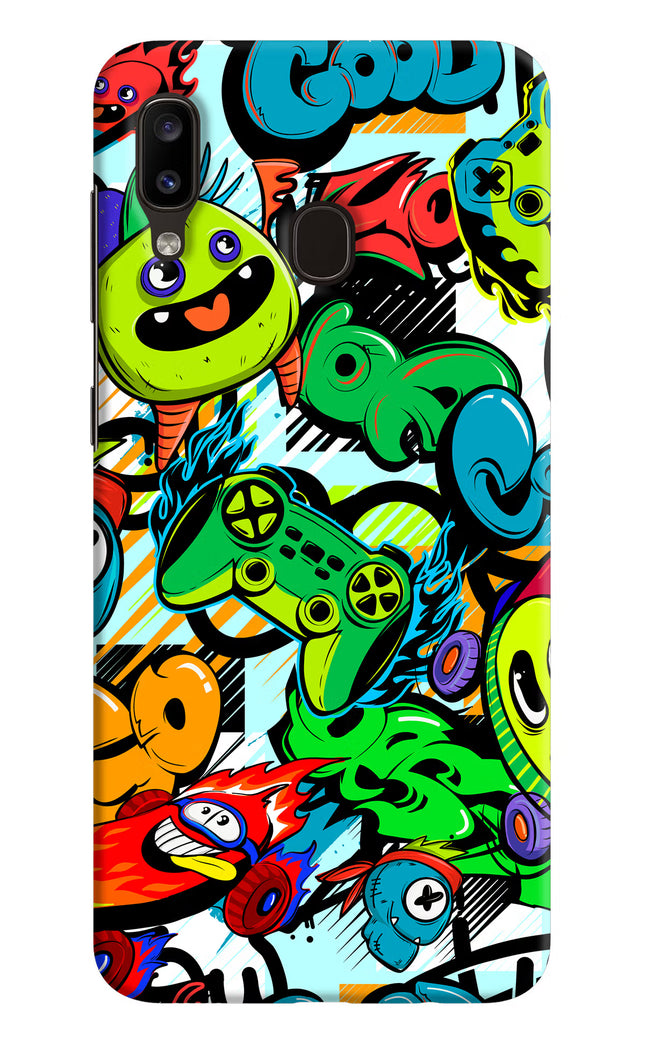 Game Doodle Samsung A20/M10s Hard Case Back Cover by Casekaro