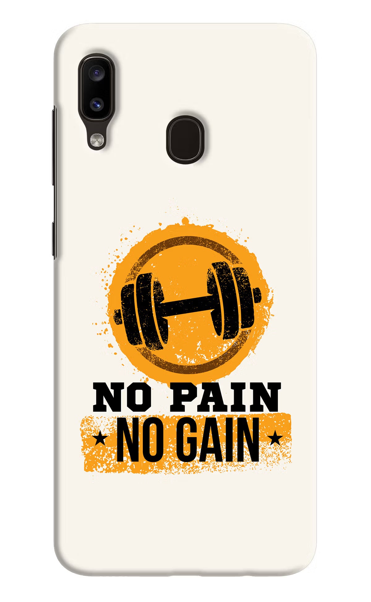 No Pain No Gain Samsung A20/M10s Hard Case Back Cover by Casekaro