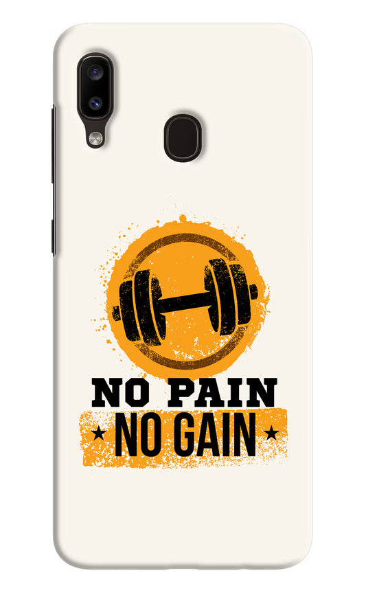 No Pain No Gain Samsung A20/M10s Hard Case Back Cover by Casekaro