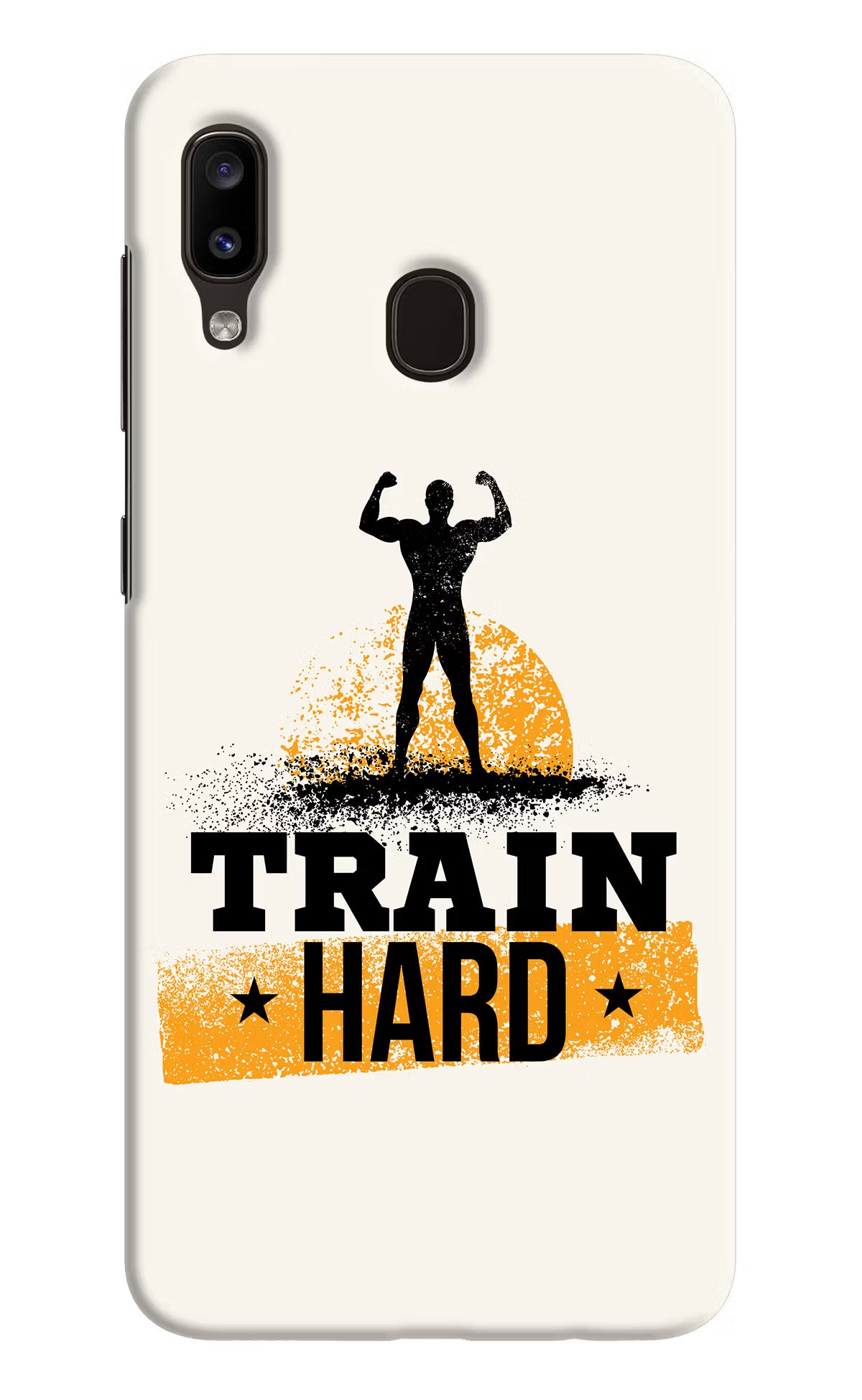 Train Hard Samsung A20/M10s Hard Case Back Cover by Casekaro