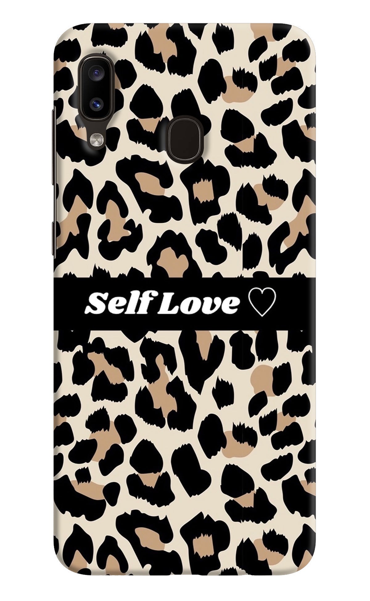 Leopard Print Self Love Samsung A20/M10s Back Cover