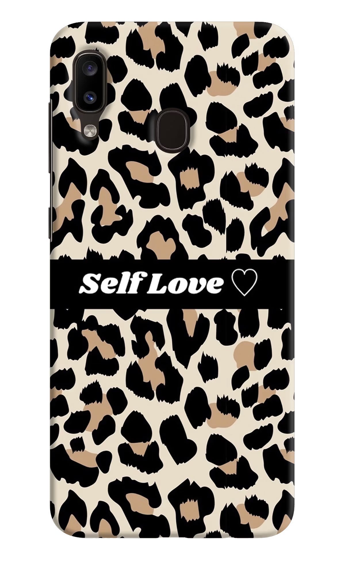 Leopard Print Self Love Samsung A20/M10s Hard Case Back Cover by Casekaro