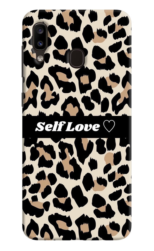 Leopard Print Self Love Samsung A20/M10s Hard Case Back Cover by Casekaro