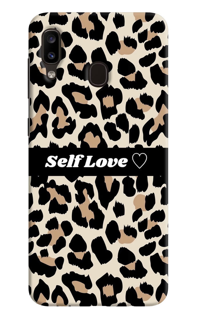 Leopard Print Self Love Samsung A20/M10s Hard Case Back Cover by Casekaro