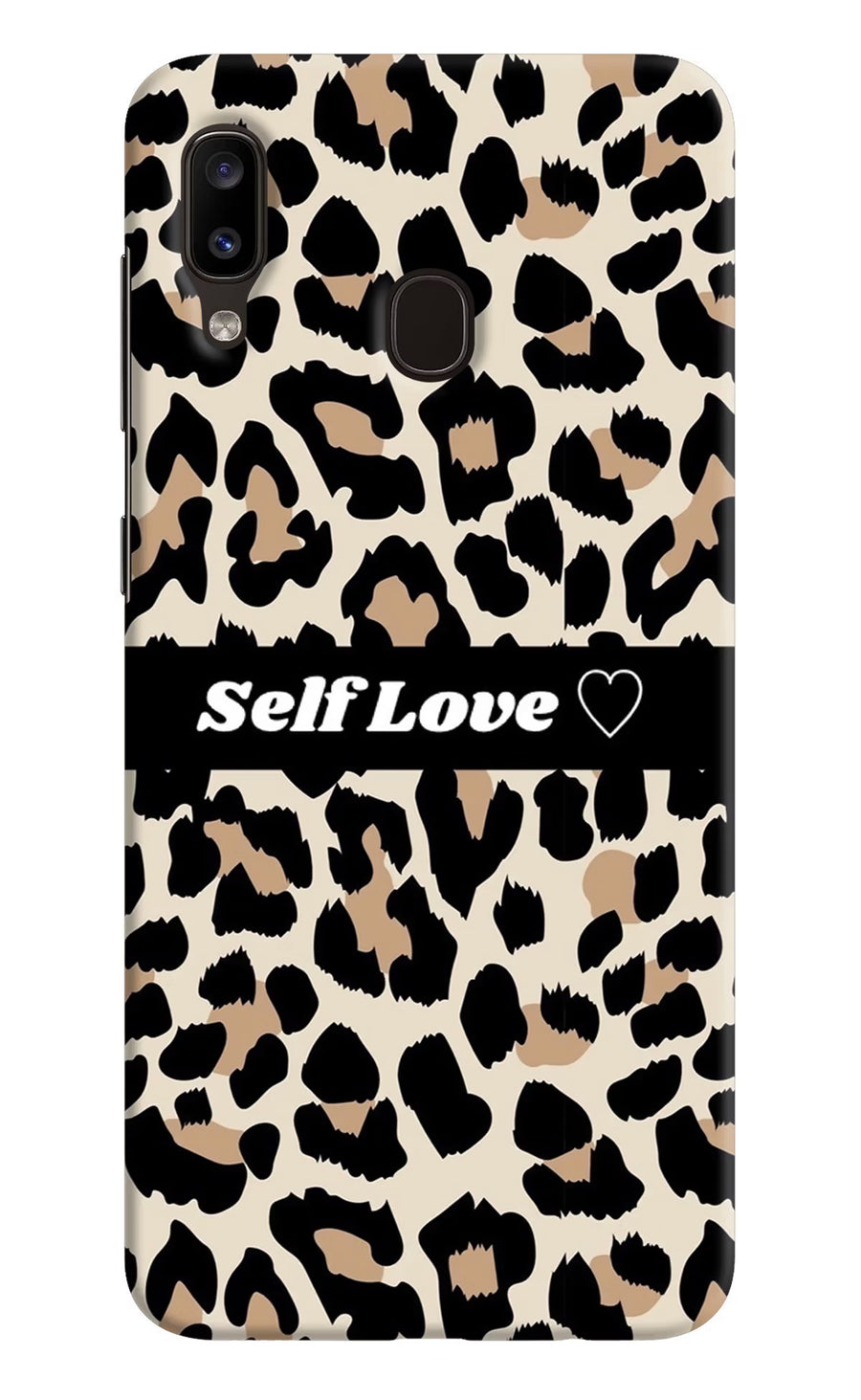 Leopard Print Self Love Samsung A20/M10s Back Cover, Hard case