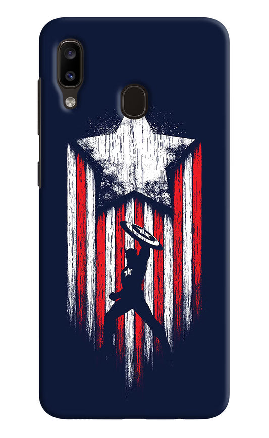 Captain America Marvel Art Samsung A20/M10s Hard Case Back Cover by Casekaro