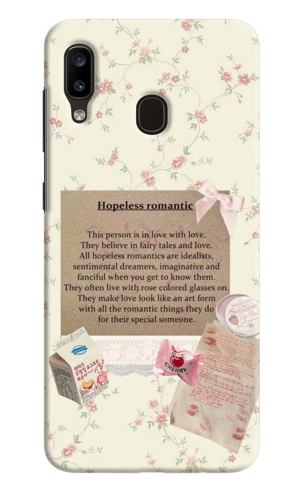 Hopeless Romantic Samsung A20/M10s Hard Case Back Cover by Casekaro