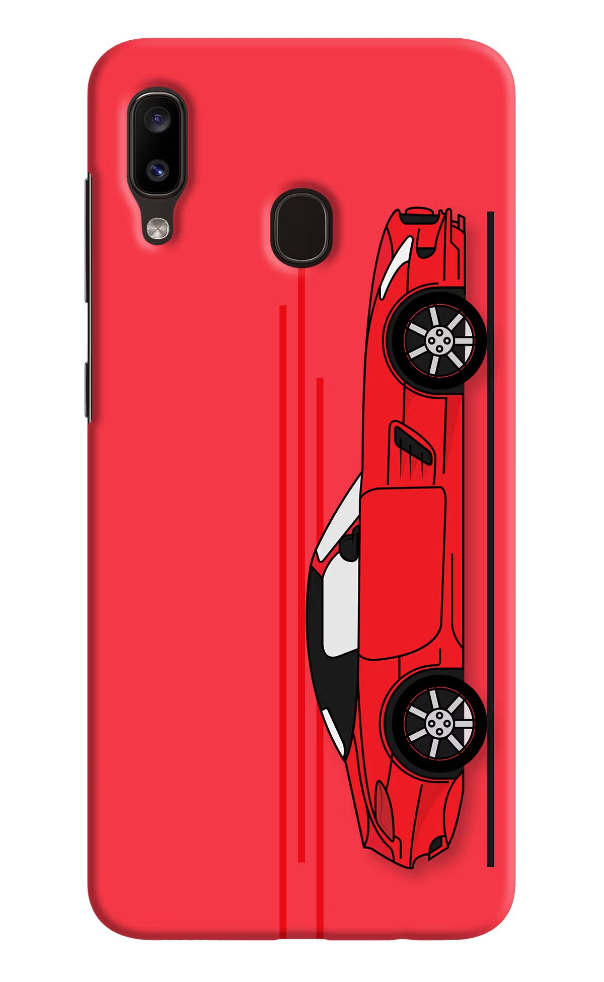 Red Velocity Samsung A20/M10s Hard Case Back Cover by Casekaro