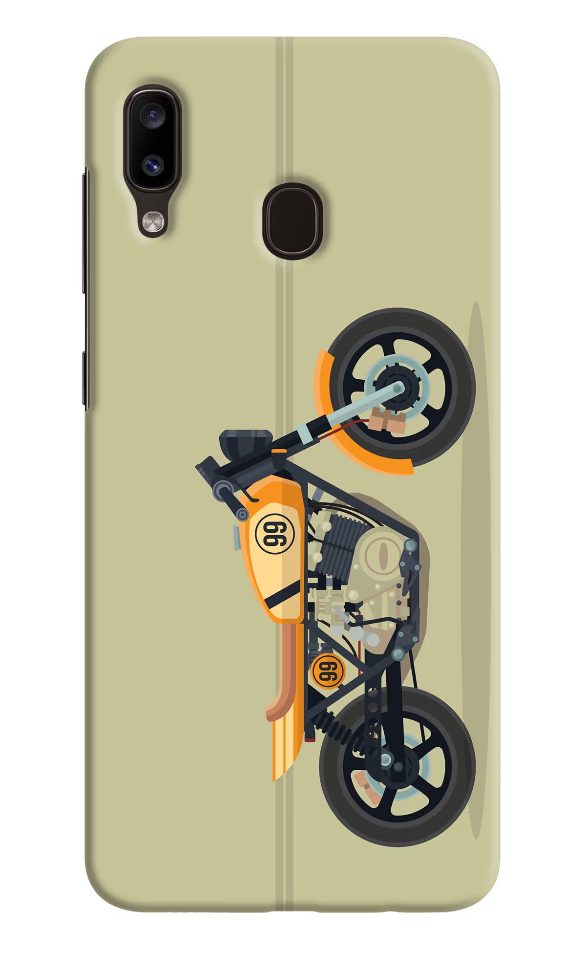 Vertical Speedster Samsung A20/M10s Hard Case Back Cover by Casekaro