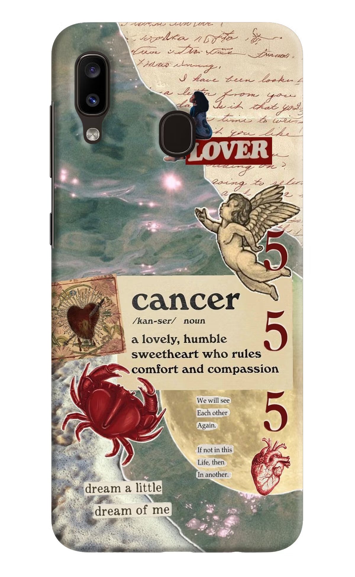 Cancer Zodiac Samsung A20/M10s Hard Case Back Cover by Casekaro