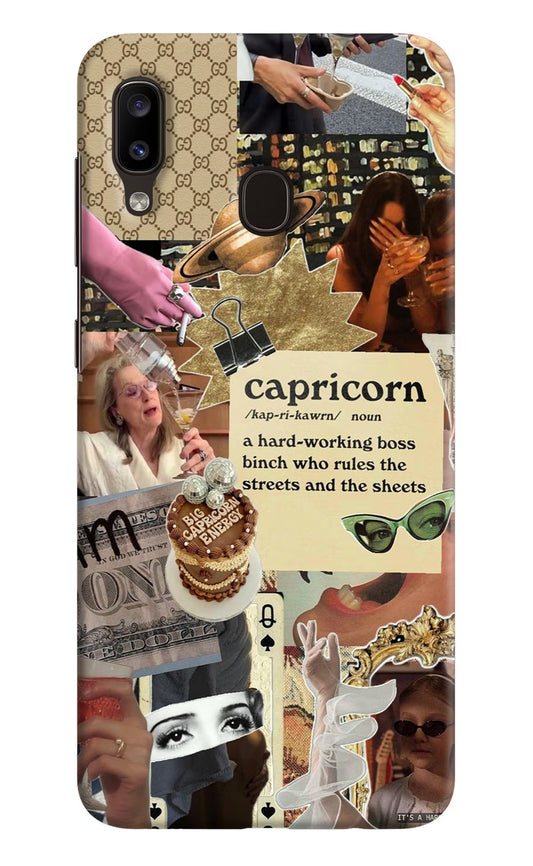 Capricorn Zodiac Samsung A20/M10s Hard Case Back Cover by Casekaro