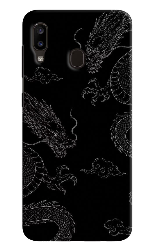Twin Dragons Samsung A20/M10s Hard Case Back Cover by Casekaro