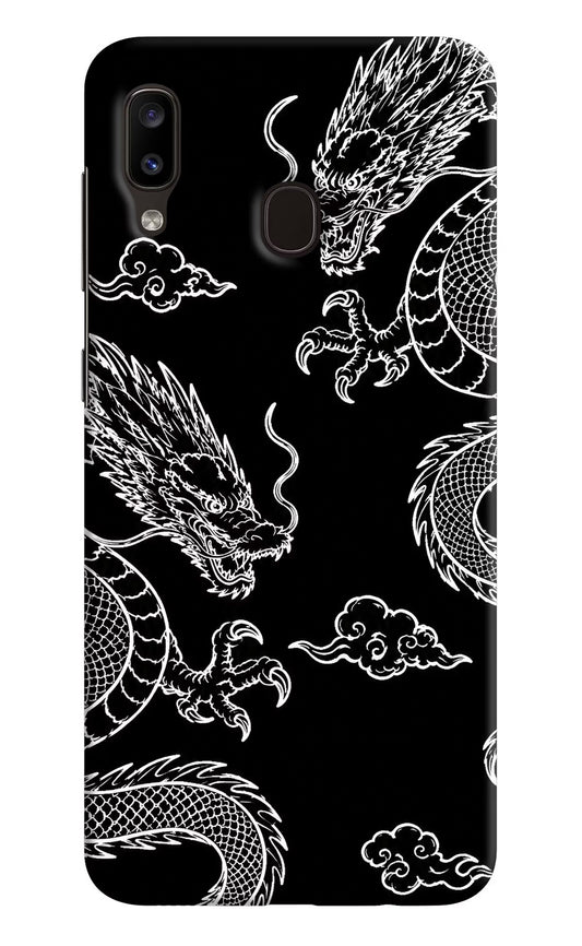 Twin Dragons Samsung A20/M10s Hard Case Back Cover by Casekaro
