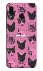 Pink Cats Samsung A20/M10s Hard Case Back Cover by Casekaro