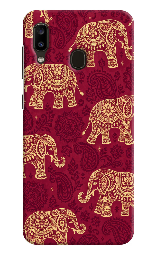 Maroon Elephant Samsung A20/M10s Hard Case Back Cover by Casekaro