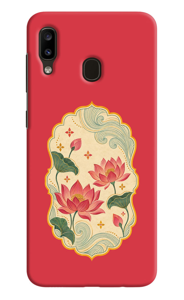 Pink Lotus Samsung A20/M10s Hard Case Back Cover by Casekaro