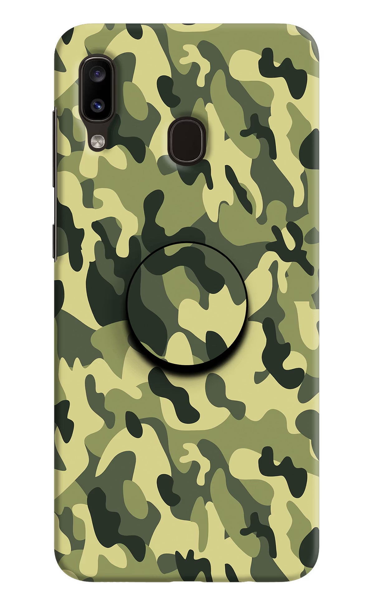 Camouflage Samsung A20/M10s Pop Case by Casekaro