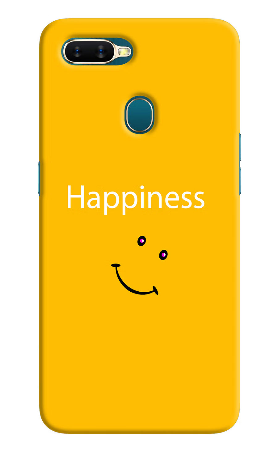 Happiness With Smiley Oppo A7/A5s/A12 Back Cover, Hard case