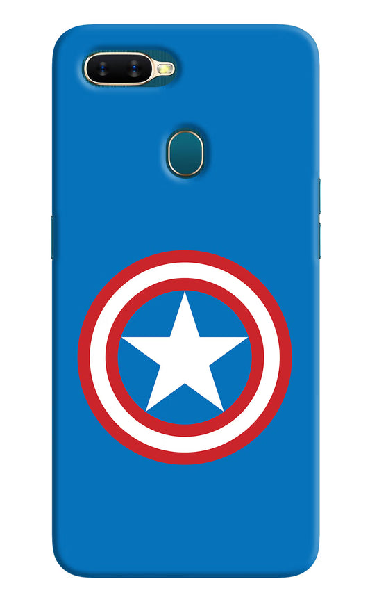 Captain America Logo Oppo A7/A5s/A12 Hard Case Back Cover by Casekaro