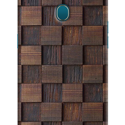 Wooden Cube Design Oppo A7/A5s/A12 Hard Case Back Cover by Casekaro