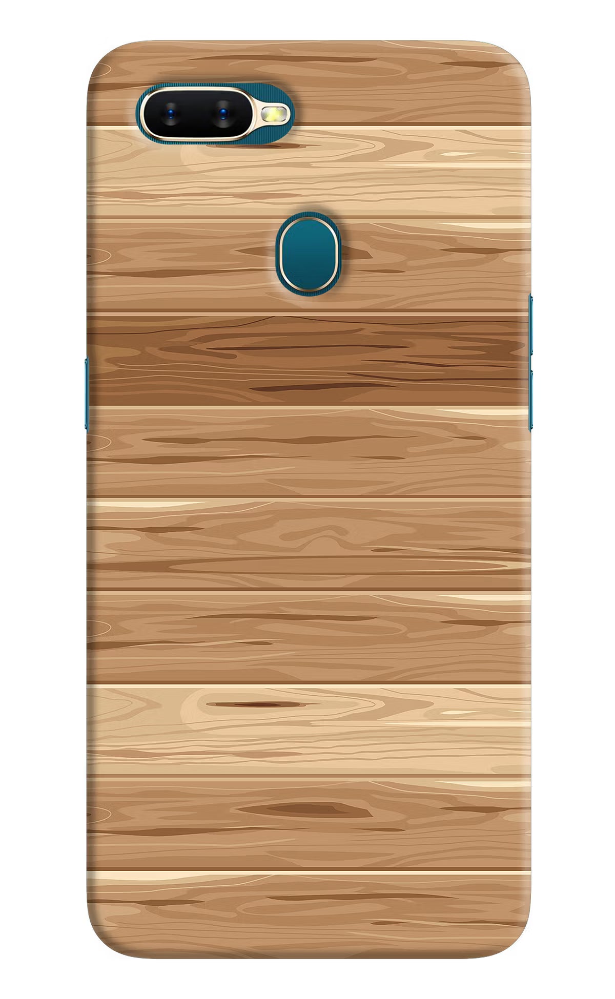 Wooden Vector Oppo A7/A5s/A12 Hard Case Back Cover by Casekaro