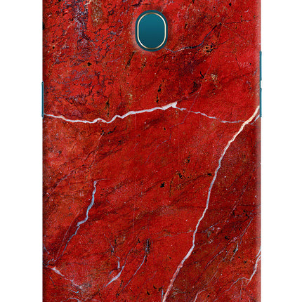 Red Marble Design Oppo A7/A5s/A12 Hard Case Back Cover by Casekaro