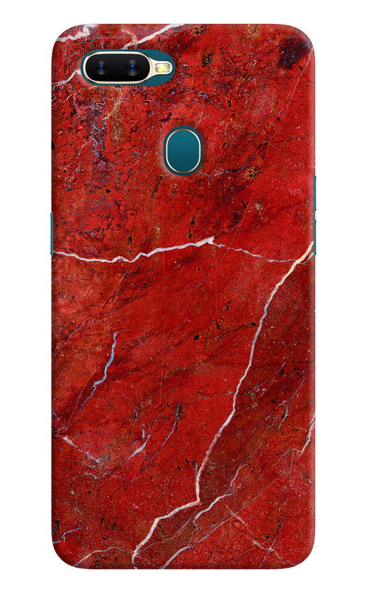 Red Marble Design Oppo A7/A5s/A12 Hard Case Back Cover by Casekaro