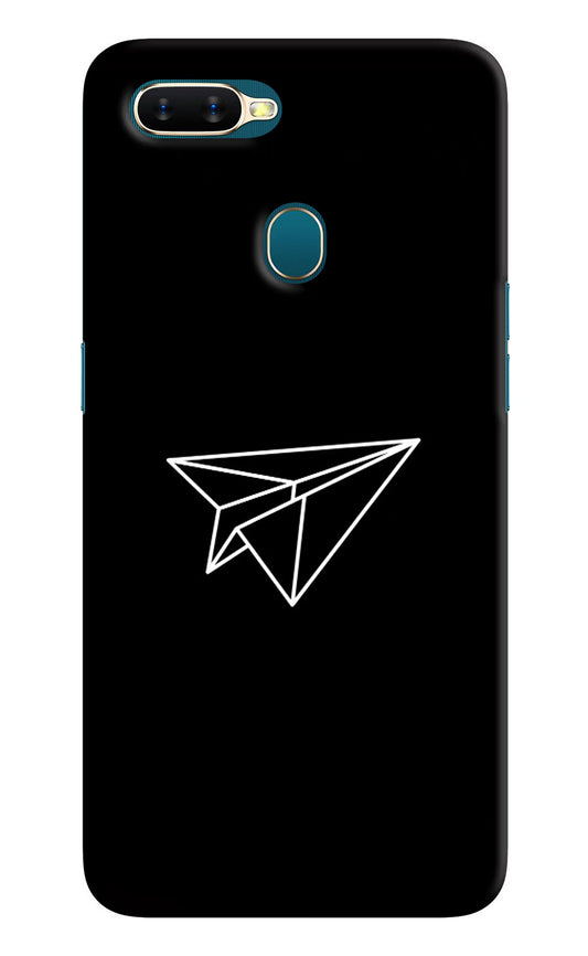 Paper Plane White Oppo A7/A5s/A12 Hard Case Back Cover by Casekaro