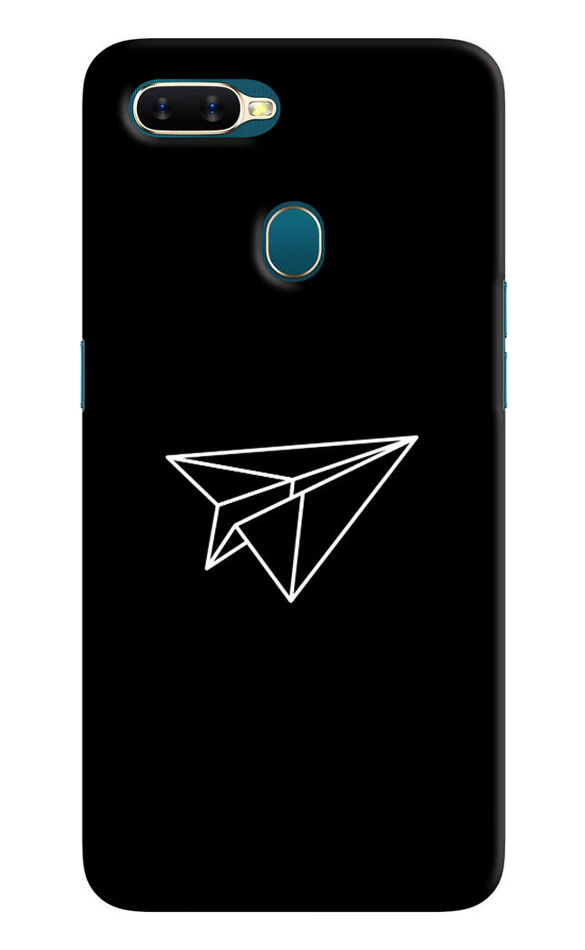 Paper Plane White Oppo A7/A5s/A12 Hard Case Back Cover by Casekaro