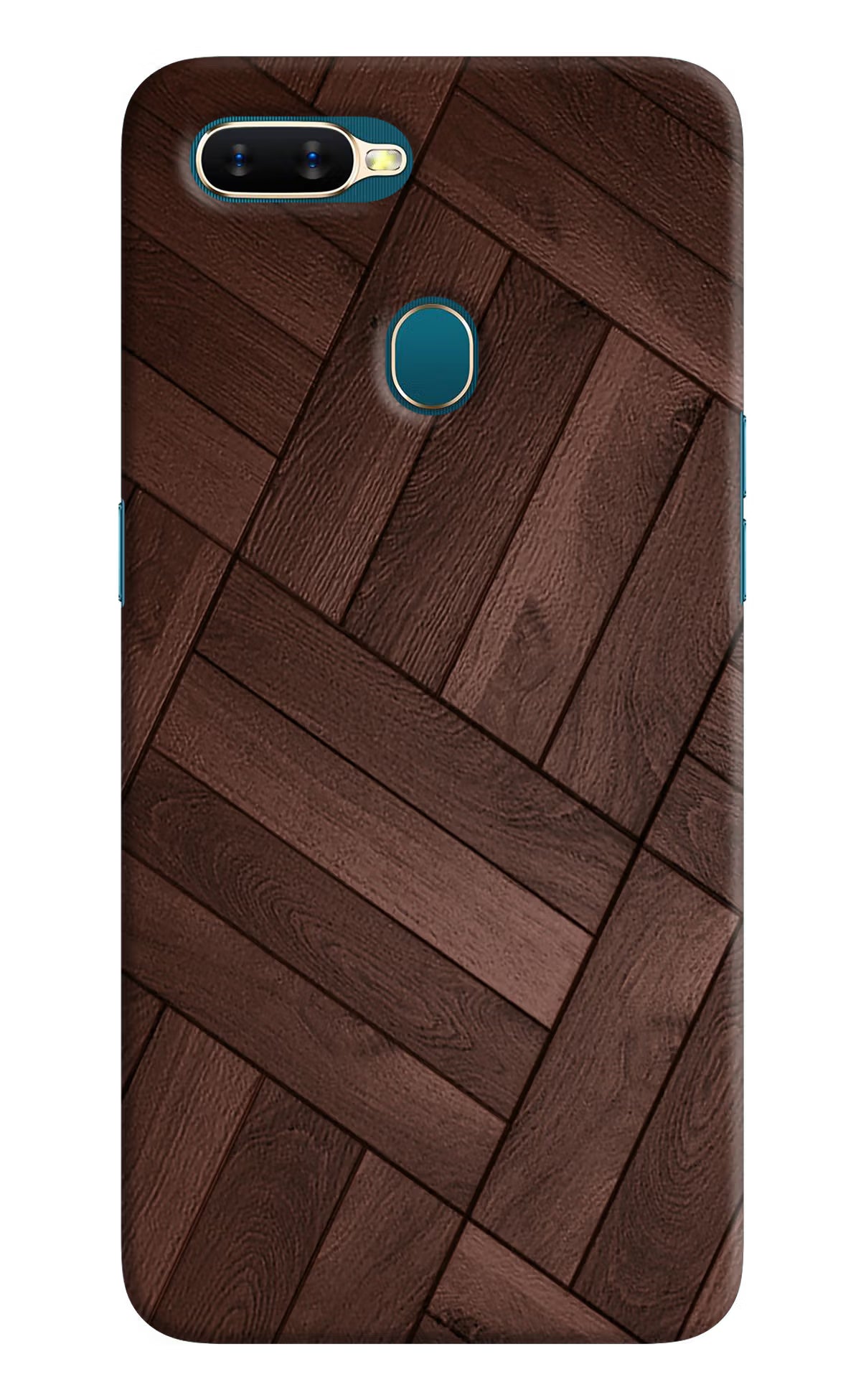 Wooden Texture Design Oppo A7/A5s/A12 Hard Case Back Cover by Casekaro