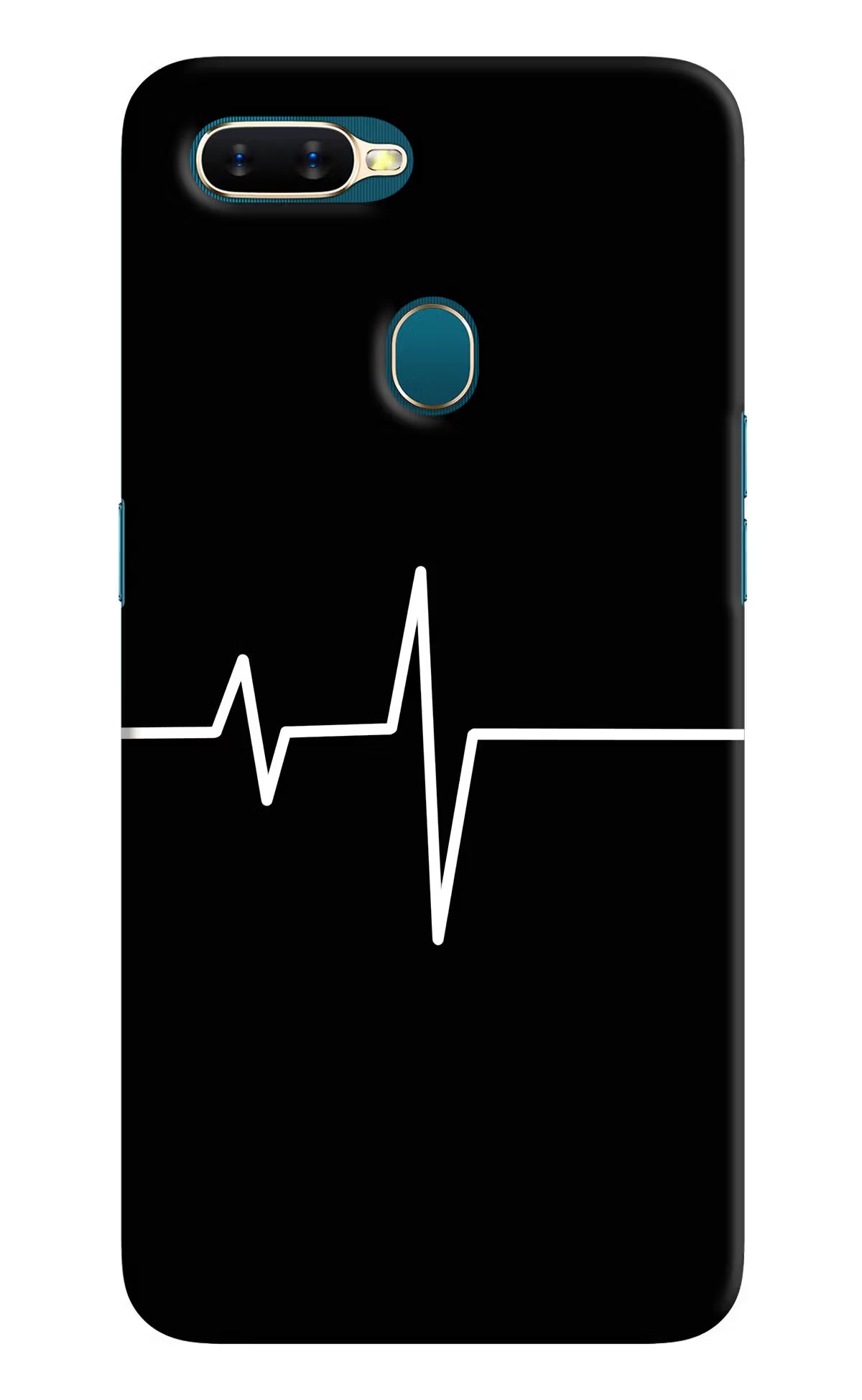 Heart Beats Oppo A7/A5s/A12 Hard Case Back Cover by Casekaro
