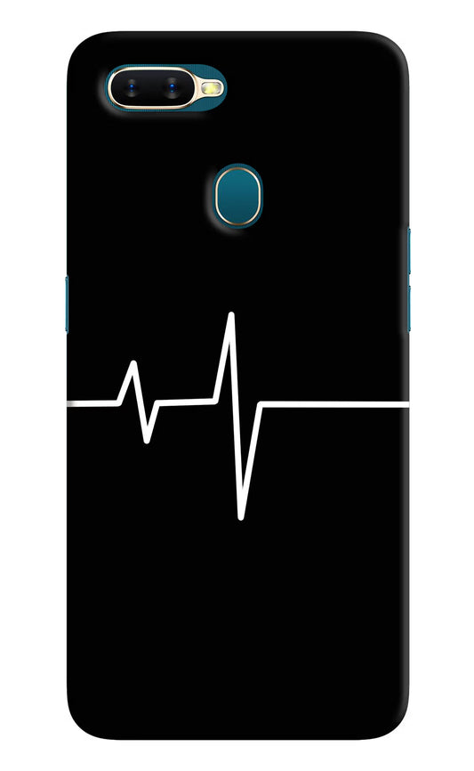 Heart Beats Oppo A7/A5s/A12 Hard Case Back Cover by Casekaro
