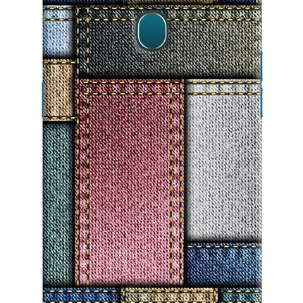 Multicolor Jeans Oppo A7/A5s/A12 Hard Case Back Cover by Casekaro